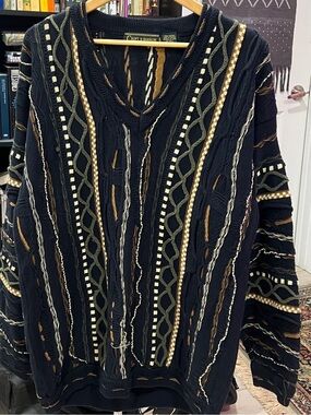 Croft and Barrow 3D-Knit V-Neck Sweater